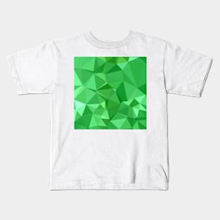 Inchworm Green Abstract Low Polygon Background Kids T-Shirt